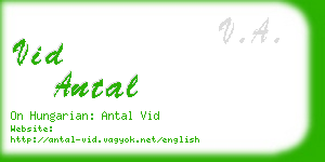 vid antal business card
